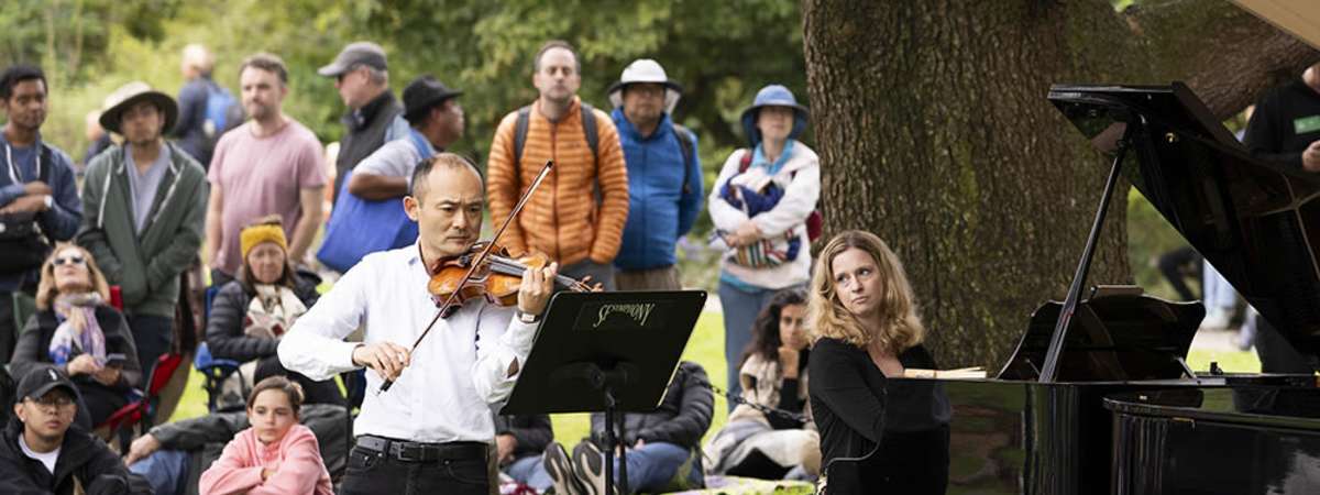 Flower Piano at Gardens of Golden Gate Park w/ Musicians of the SF Symphony