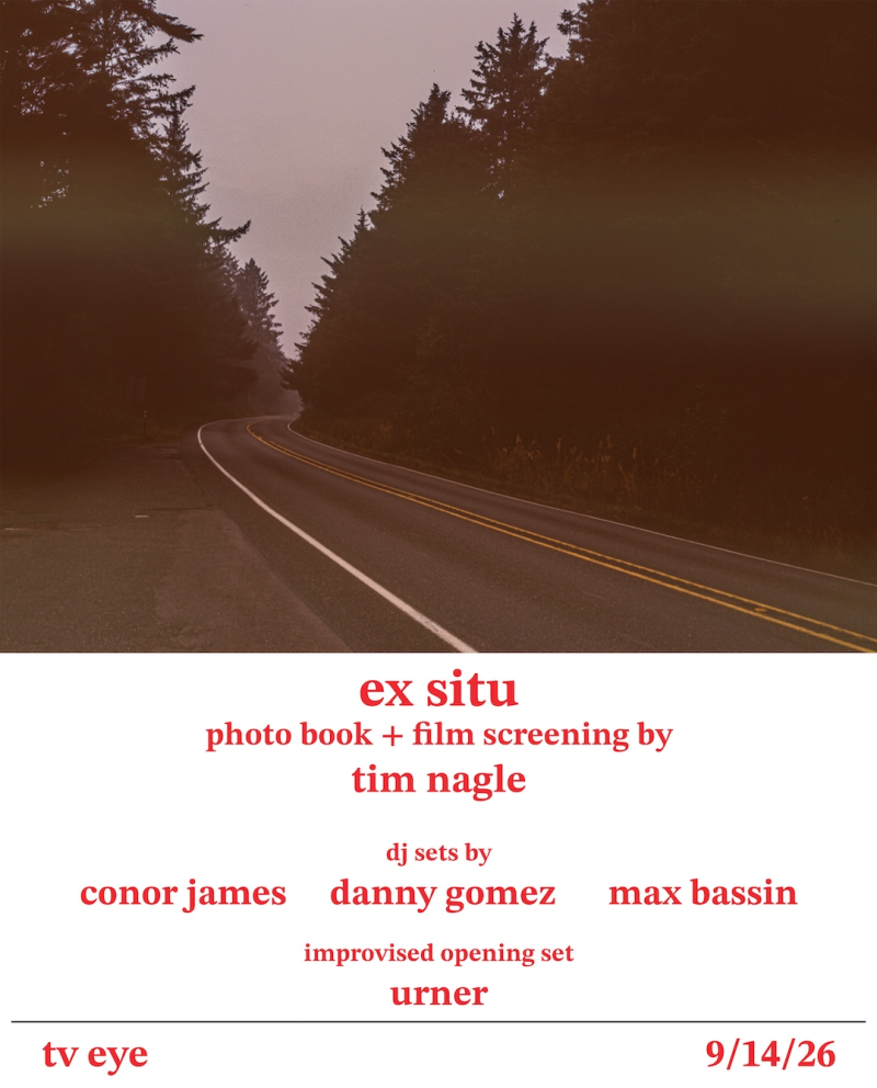 "Ex Situ" photo book + film screening by Tim Nagle 