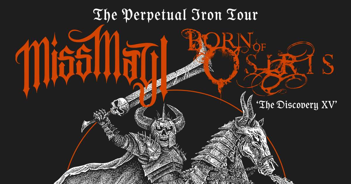 MISS MAY I and BORN OF OSIRIS: The Perpetual Iron Tour Austin concert poster