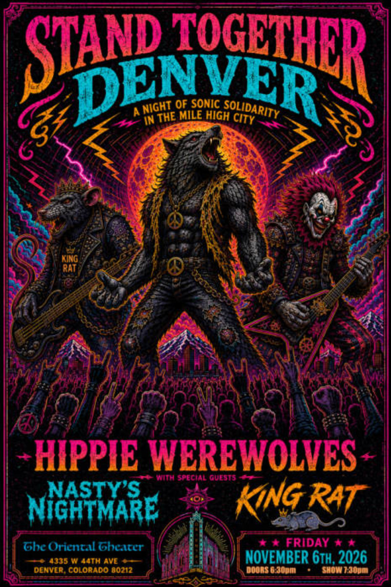 Stand Together Denver Hippie Werewolves with Special Guests: Nasty's Nightmare & King Rat.