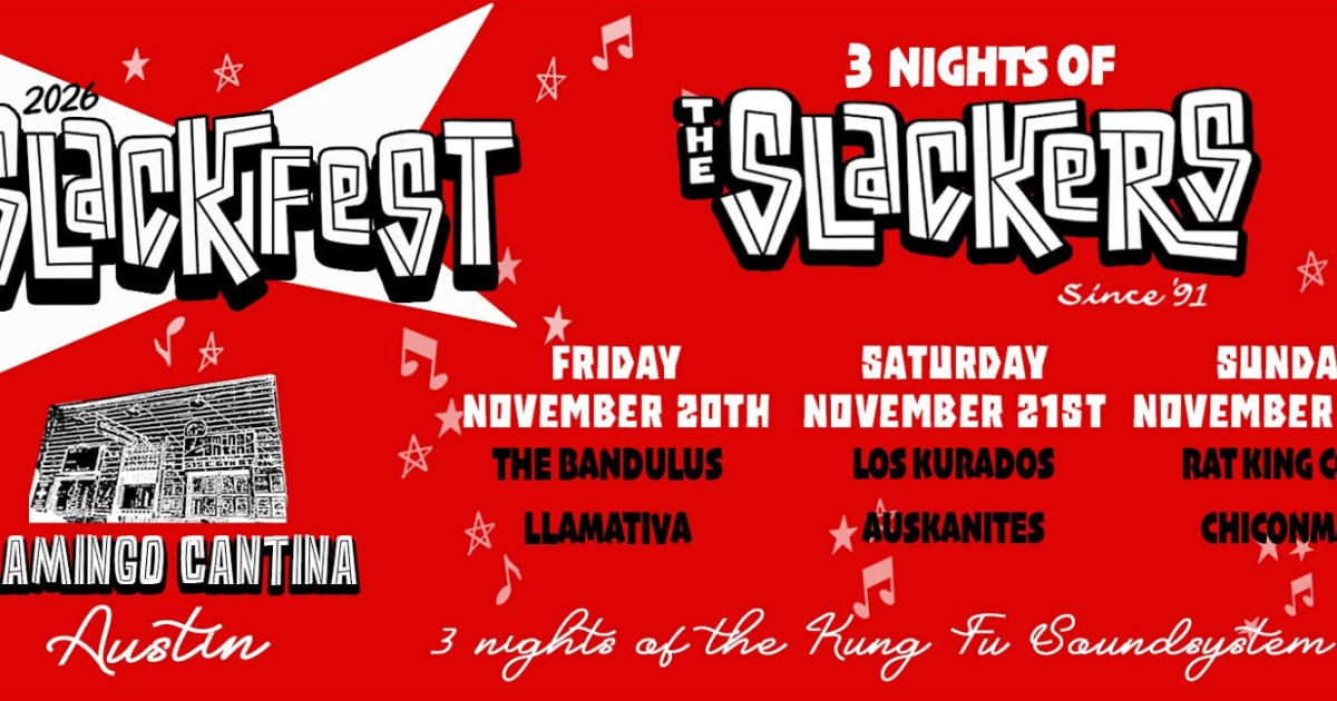 Slackfest 2026 Austin concert poster