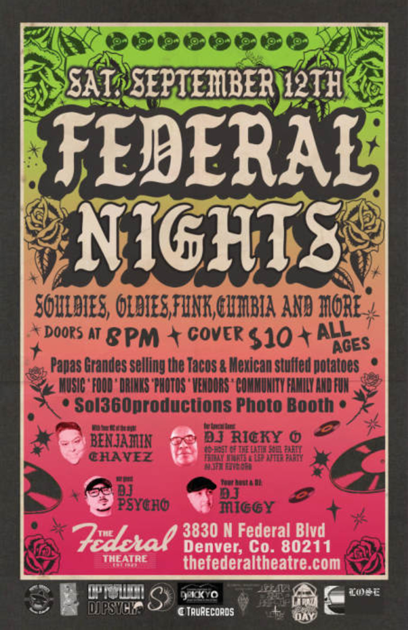 Federal Nights Souldies + Oldies + Funk + Cumbia + More!