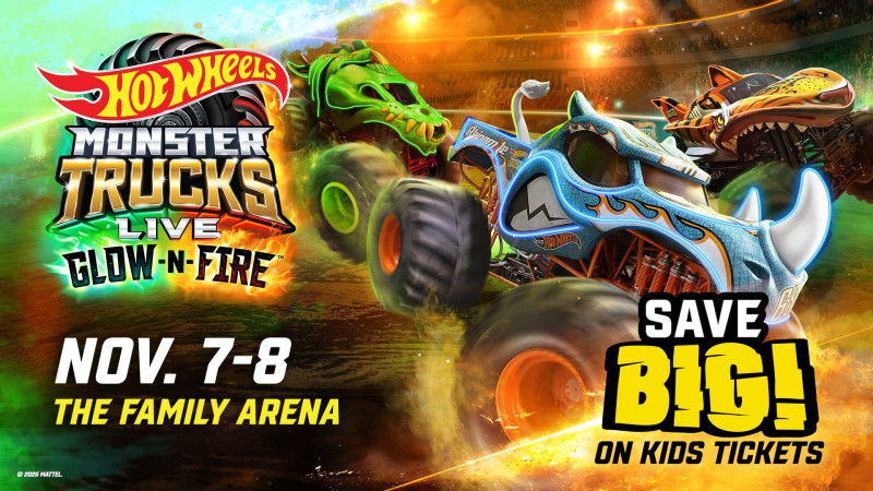 Hot Wheels Monster Trucks Live Glow N Fire