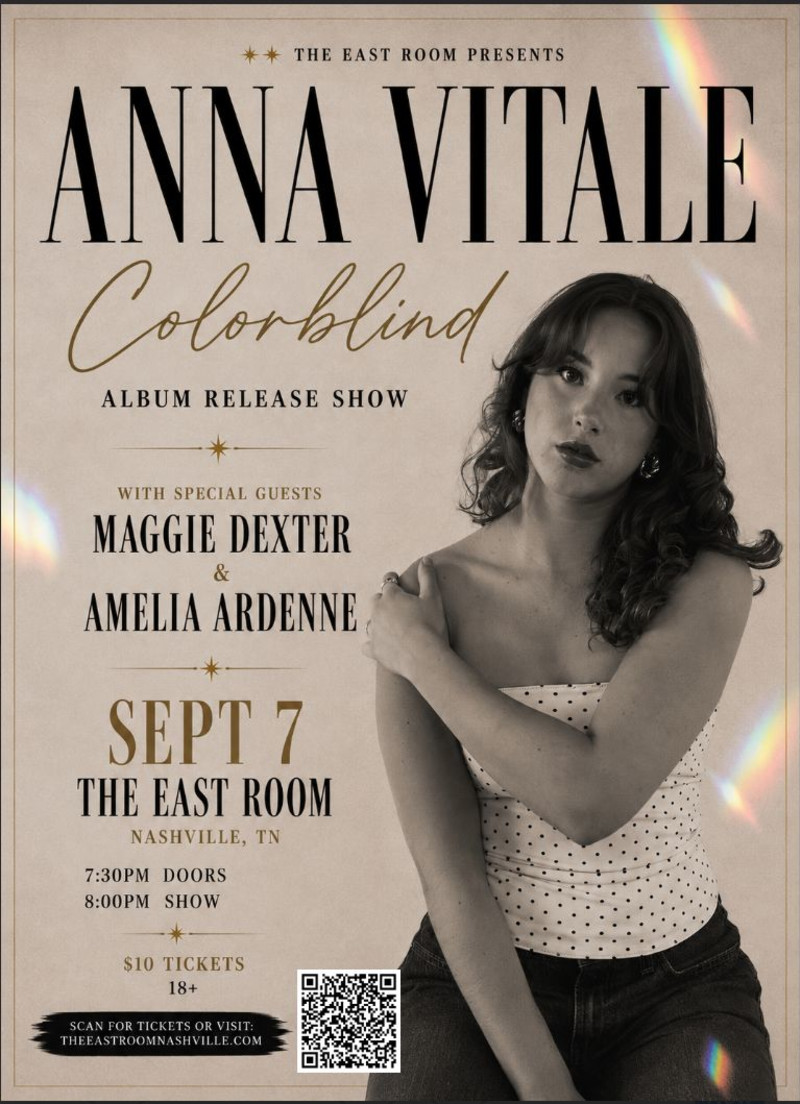 Anna Vitale Album Release Show Feat: Maggie Dexter and Amelia Ardenne