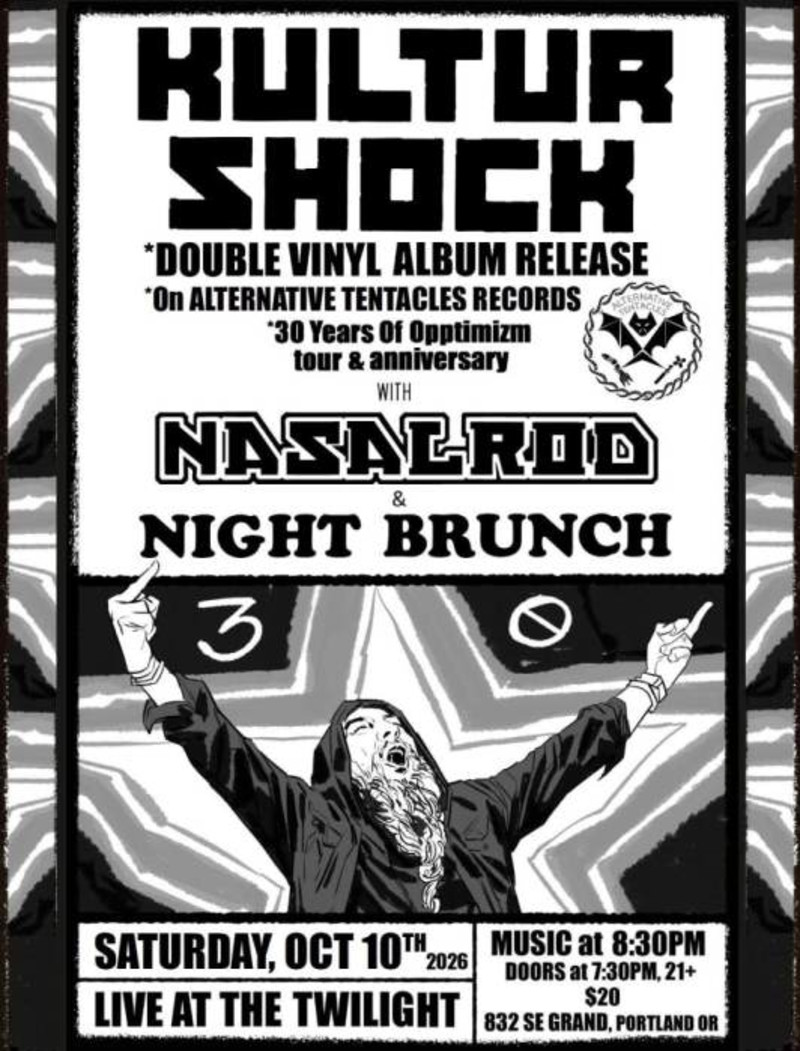 Kultur Shock (Double Vinyl Album Release) w/ Nasalrod & Night Brunch