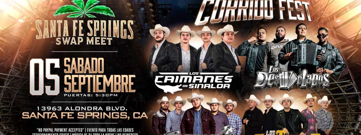 CORRIDO FEST: Los Caimanes De Sinaloa, Los Desvelados, Grupo H-100 y Mas