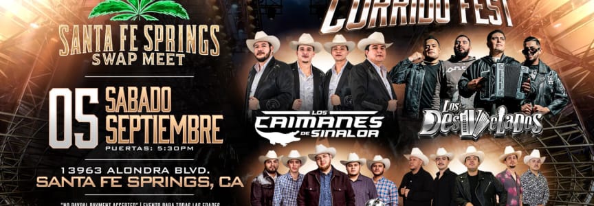 CORRIDO FEST: Los Caimanes De Sinaloa, Los Desvelados, Grupo H-100 y Mas