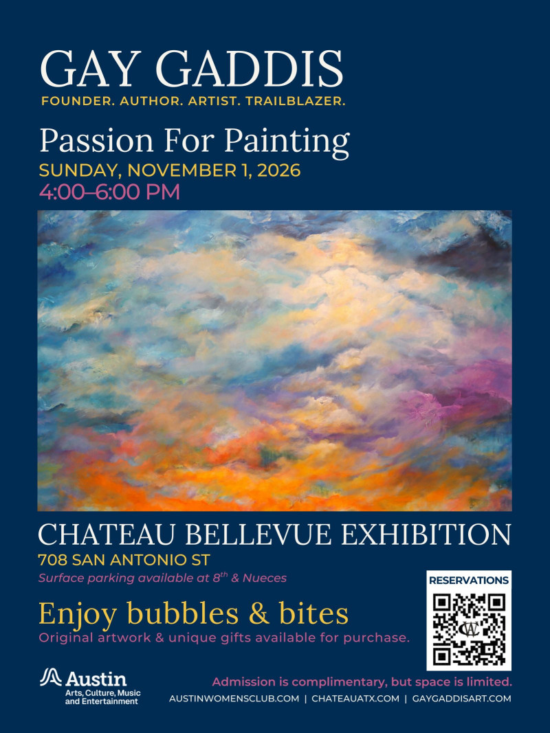 Chateau Bellevue Presents:  Gay Gaddis, "Passion for Painting" Exhibition