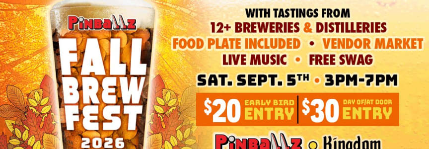 Fall Brewfest 2026 at Pinballz Kingdom
