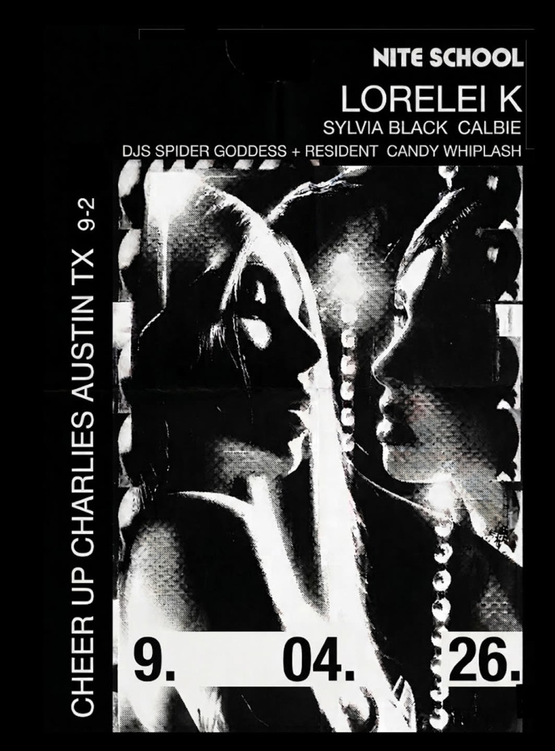 Lorelei K, Sylvia Black, Calbie, djs Spider Goddess + resident Candy Whiplash