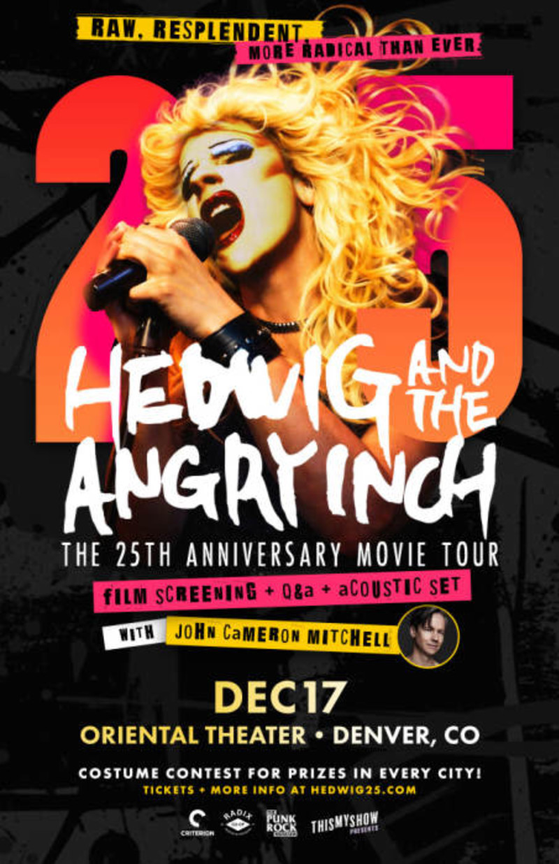 Hedwig and The Angry Inch 25th Anniversary Movie Tour with Live Appearance by John Cameron Mitchell