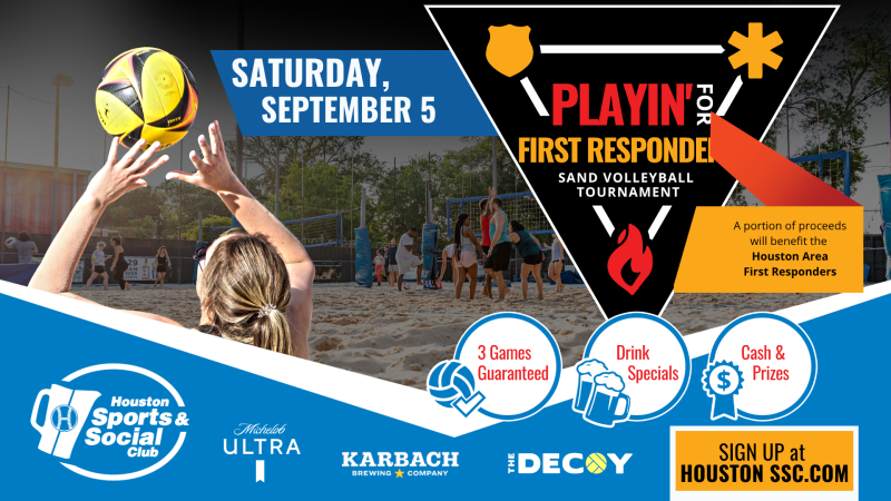 Playing for First Responders Charity Sand Volleyball Tournament