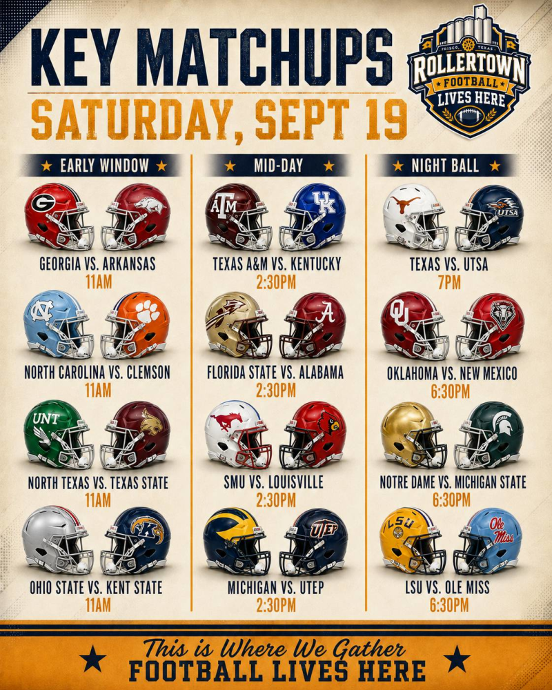 Rollertown College Football Saturday