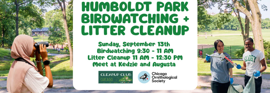Humboldt Park Birdwatching Litter Cleanup!