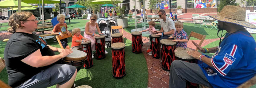 Drum Circle with the Percussive Arts Society