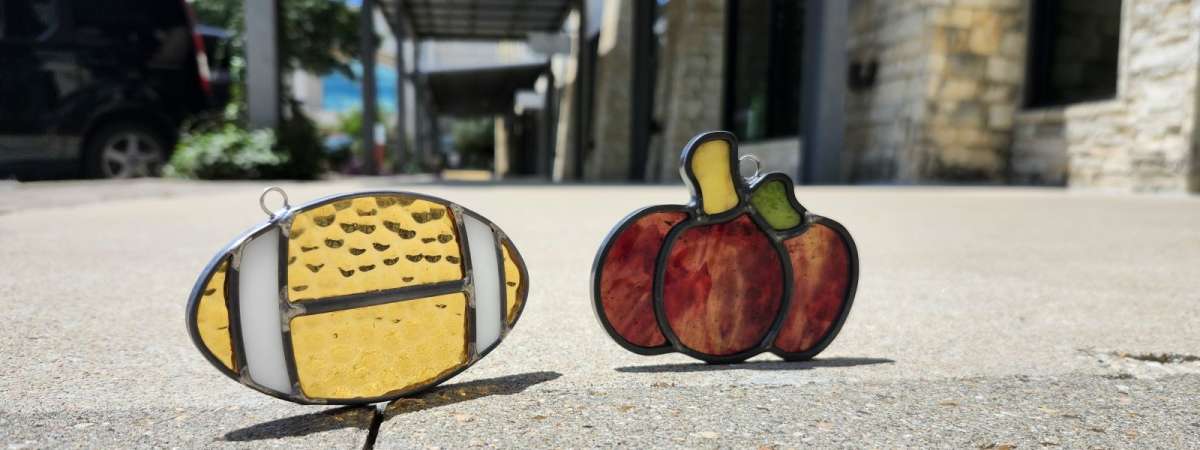 Sip + Solder Pumpkins and Footballs: Stained Glass Workshop at Austin Beerworks