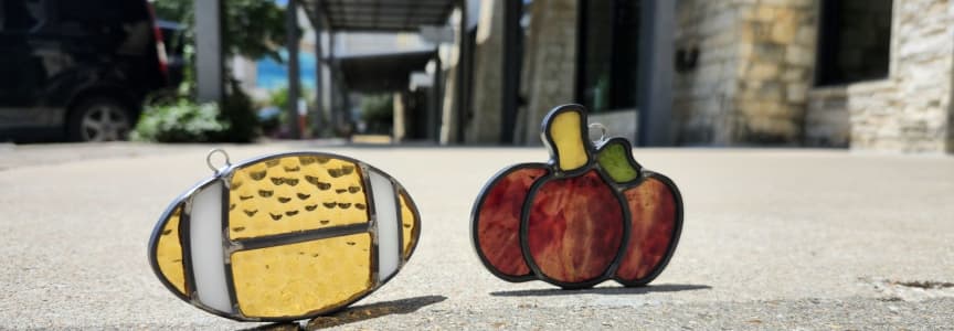 Sip + Solder Pumpkins and Footballs: Stained Glass Workshop at Austin Beerworks