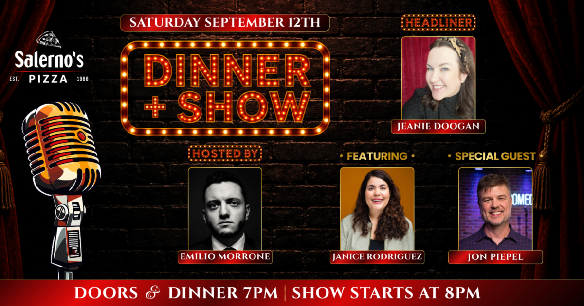 September - 2026! Dinner + A Show - STAND UP COMEDY OAK PARK