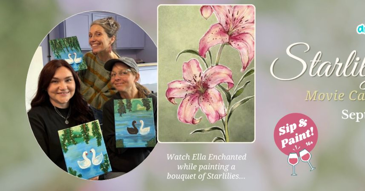 The Art Garage: Starlily Sip & Paint Canvas Workshop