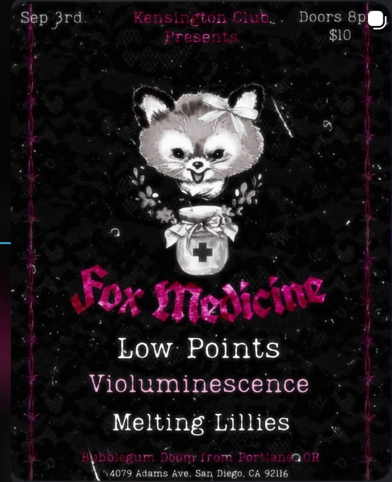 fox medicine, low points, violuminescence, melting Lillies