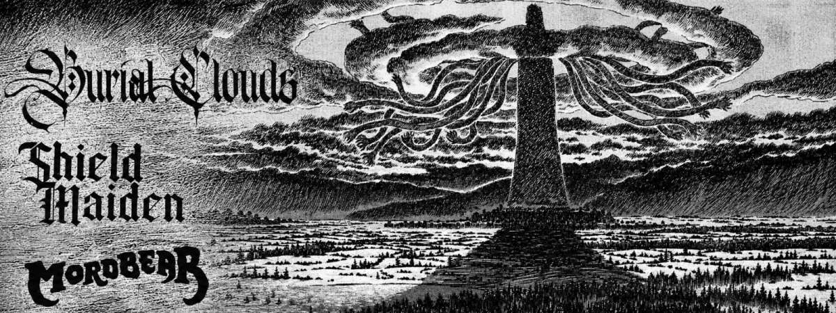 Burial Clouds with Shield Maiden and Mordbear