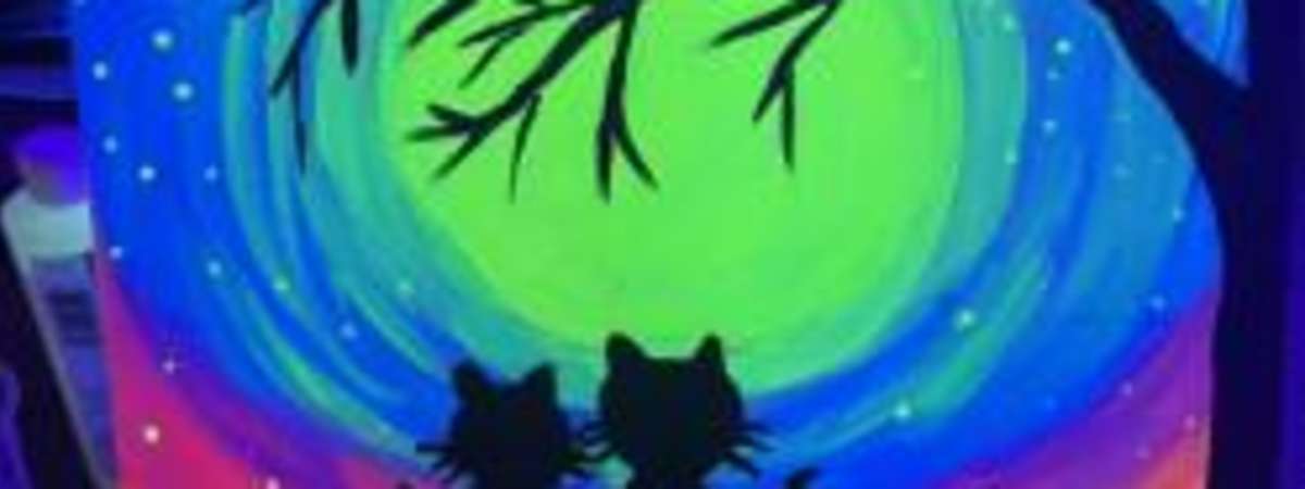 Halloween Glow In Dark Painting (Parent & Kid)