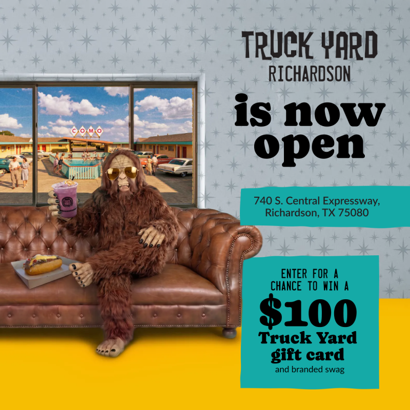 Truck Yard Richardson Grand Opening $100 Gift Card + Branded Swag Giveaway