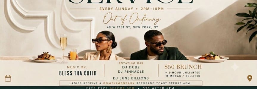SUNDAY SERVICE: Elevated Brunch & Day Party