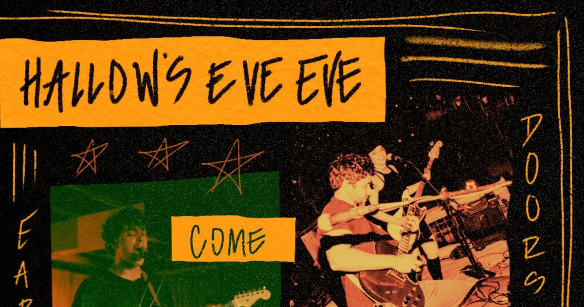 Hallow's Eve Eve! Day Friend, Wavy Eye, & Ash and the Endings. Costumes Encouraged. Austin concert poster