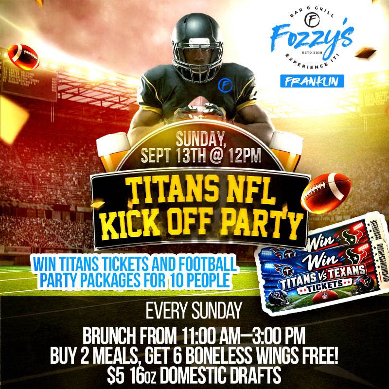 Titans NFL Kick Off Party — Over $500 in Prizes