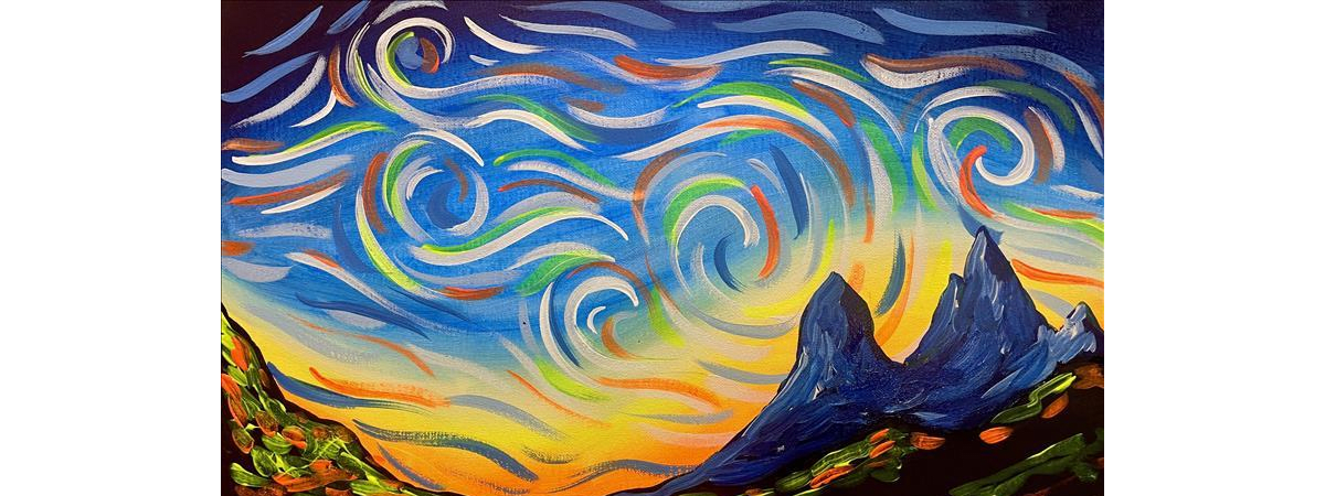 Vibey Starry Night - Paint and Sip in Houston | Classpop!™
