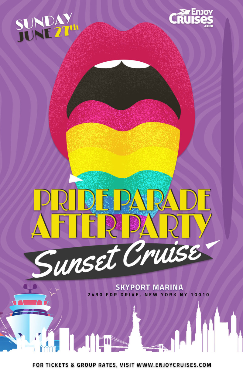 PRIDE Parade After Party Sunset Cruise NYC | Be Free, Be You!