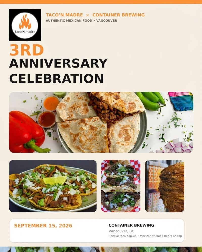 3rd Anniversary Celebration of Taco’N Madre!