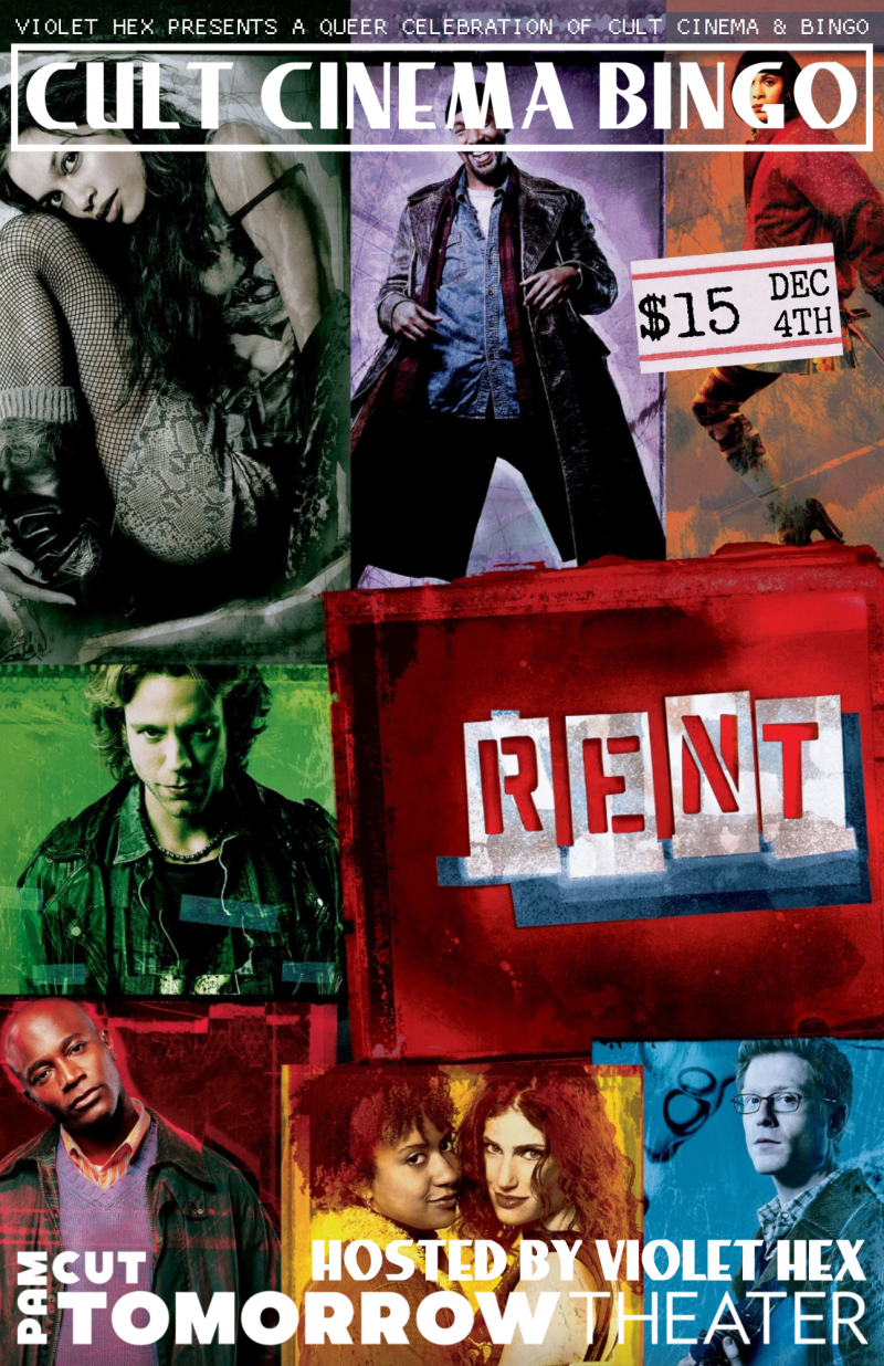 RENT Movie Bingo