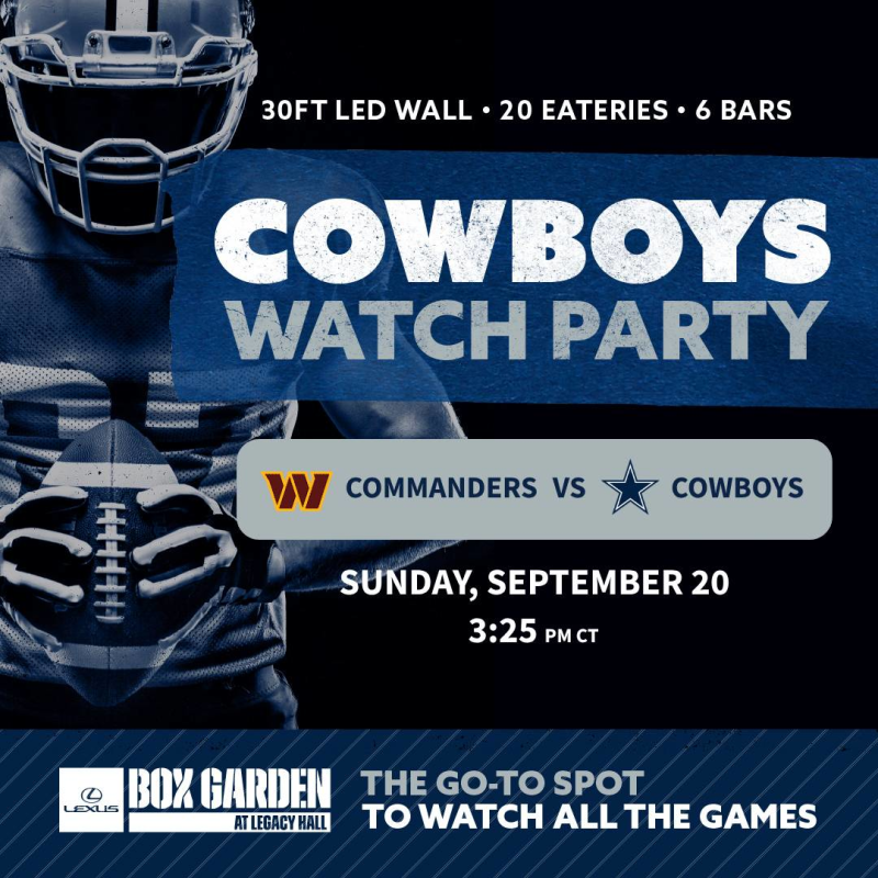 Dallas Cowboys Watch Party: Commanders vs Cowboys
