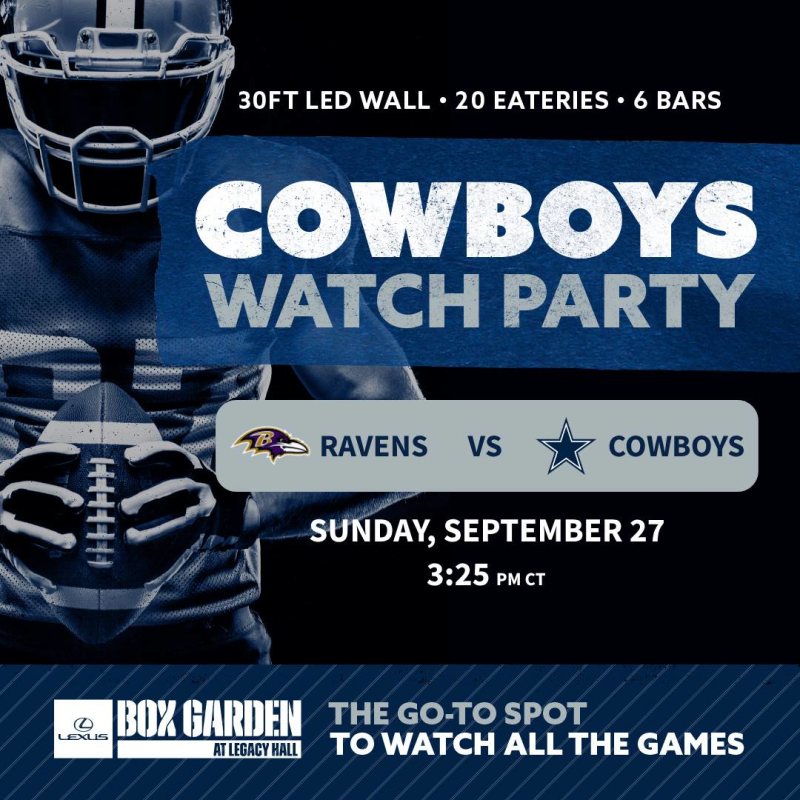 Dallas Cowboys Watch Party: Ravens vs Cowboys