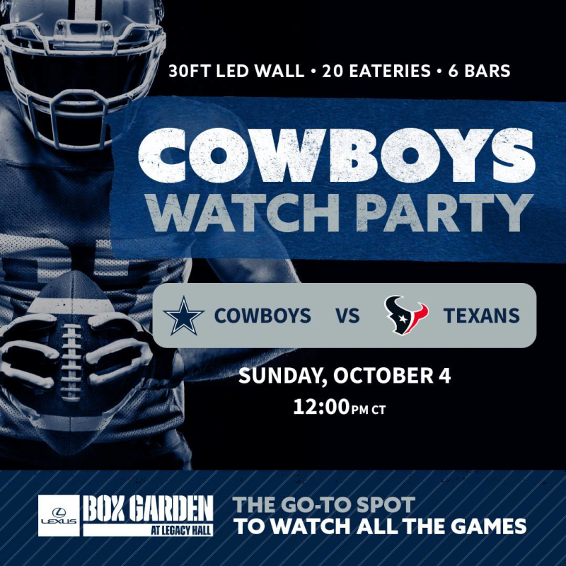 Dallas Cowboys Watch Party: Cowboys vs Texans