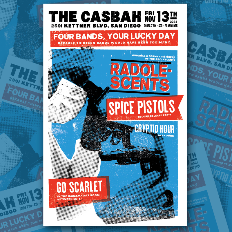 Radolescents, Spice Pistols, Cryptid Hour, Go Scarlet