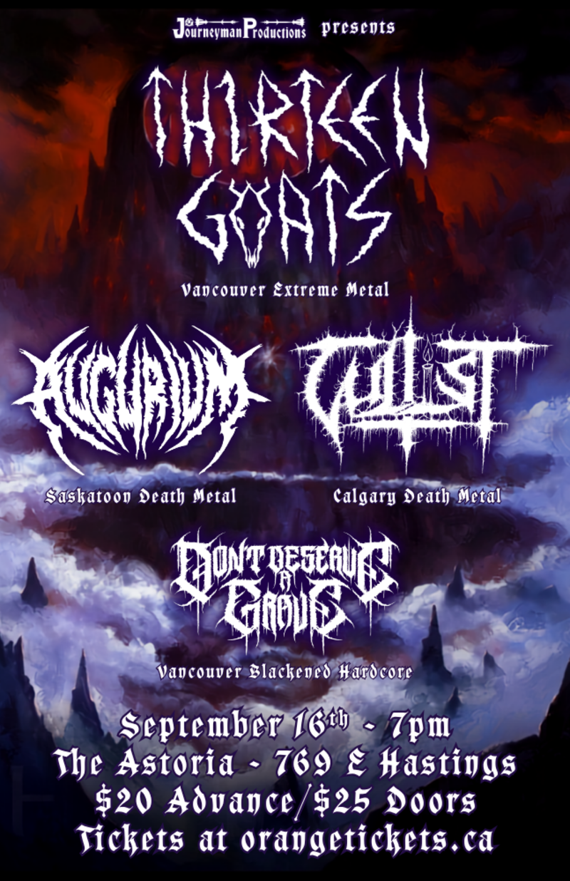 Thirteen Goats, Augurium, Cultist, Don't Deserve A Grave