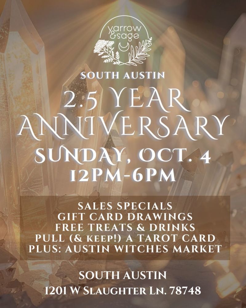 2.5 Year Anniversary @ Yarrow & Sage South!