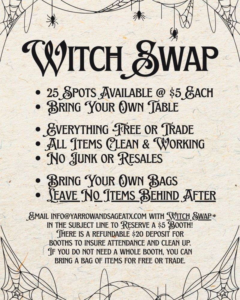 South Austin Witch Swap @ Yarrow & Sage South!