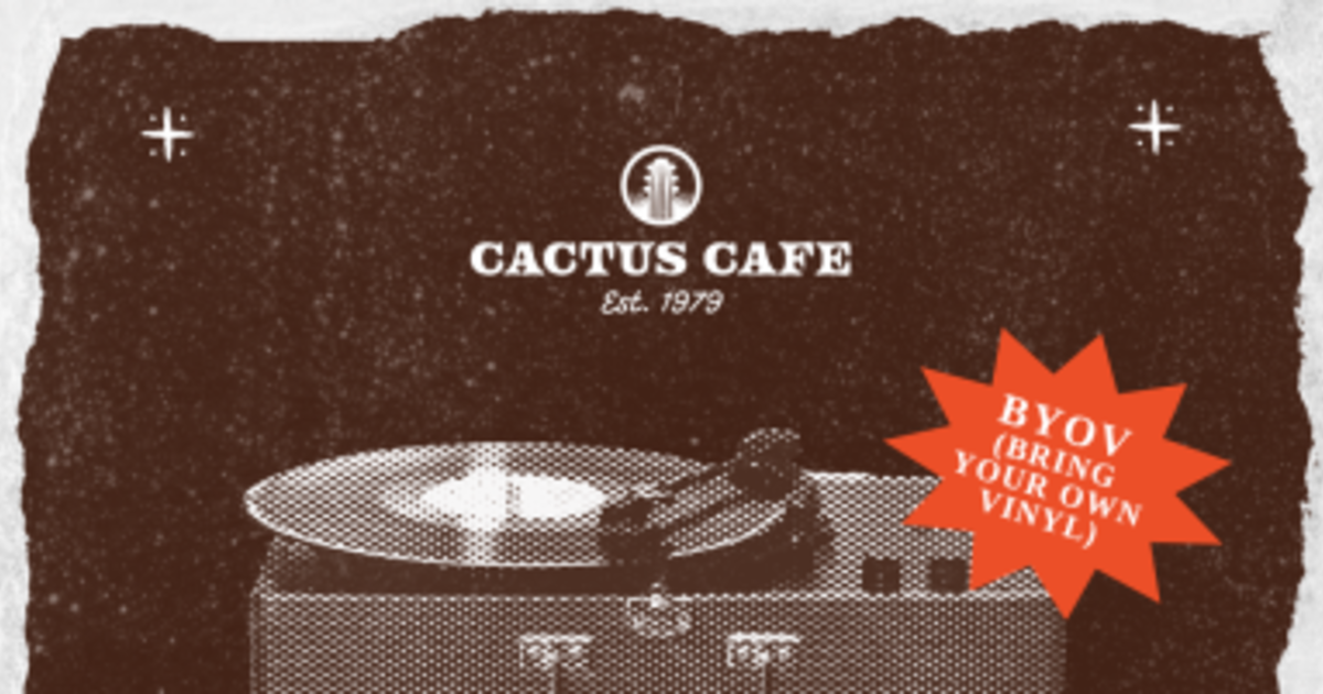 Vinyl Night BYOV (Bring Your Own Vinyl) Austin concert poster