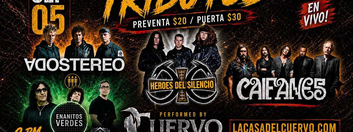 Heroes Del Silencio, Caifanes, Soda, Enanitos. Live Tributes In Downey