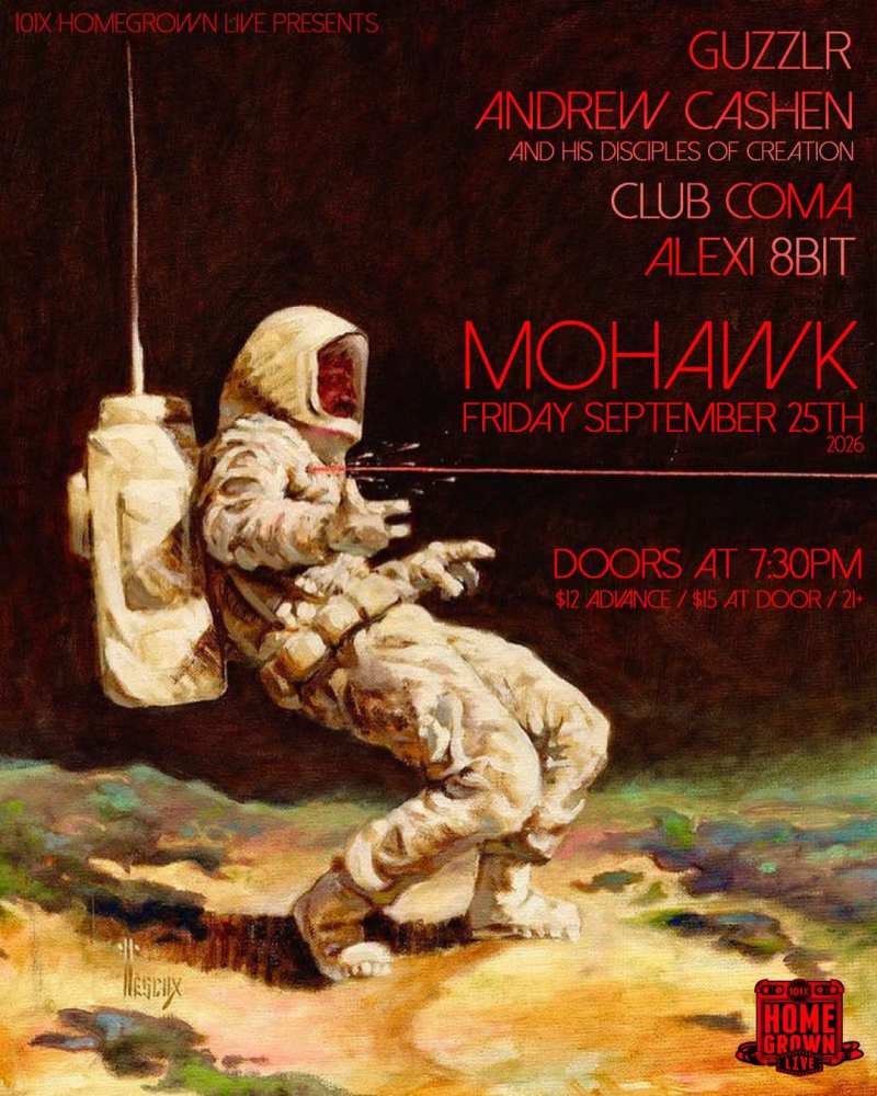 Guzzlr featuring Andrew Cashen, Club Coma, Alexi8bit