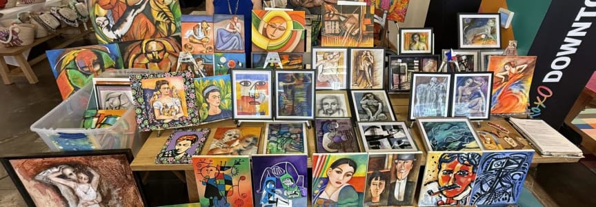 Art sale by Mexican artist Gildalorena Martínez