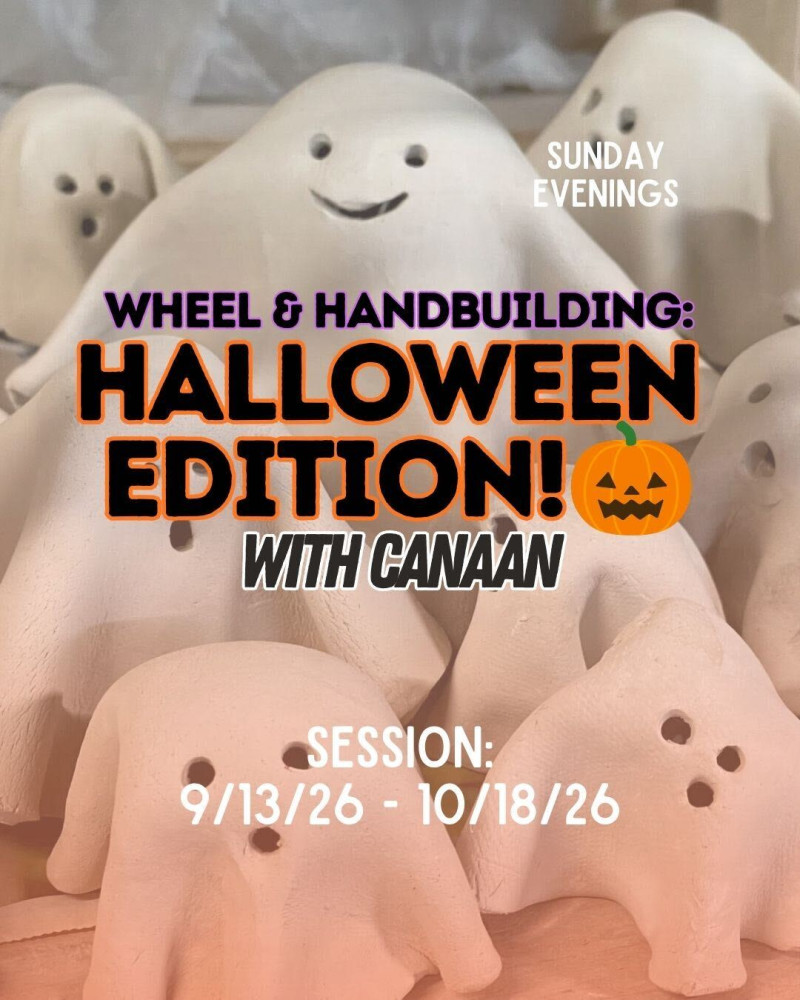 6-Week Wheel and Handbuilding Basics: Halloween Class at Feats of Clay Pottery