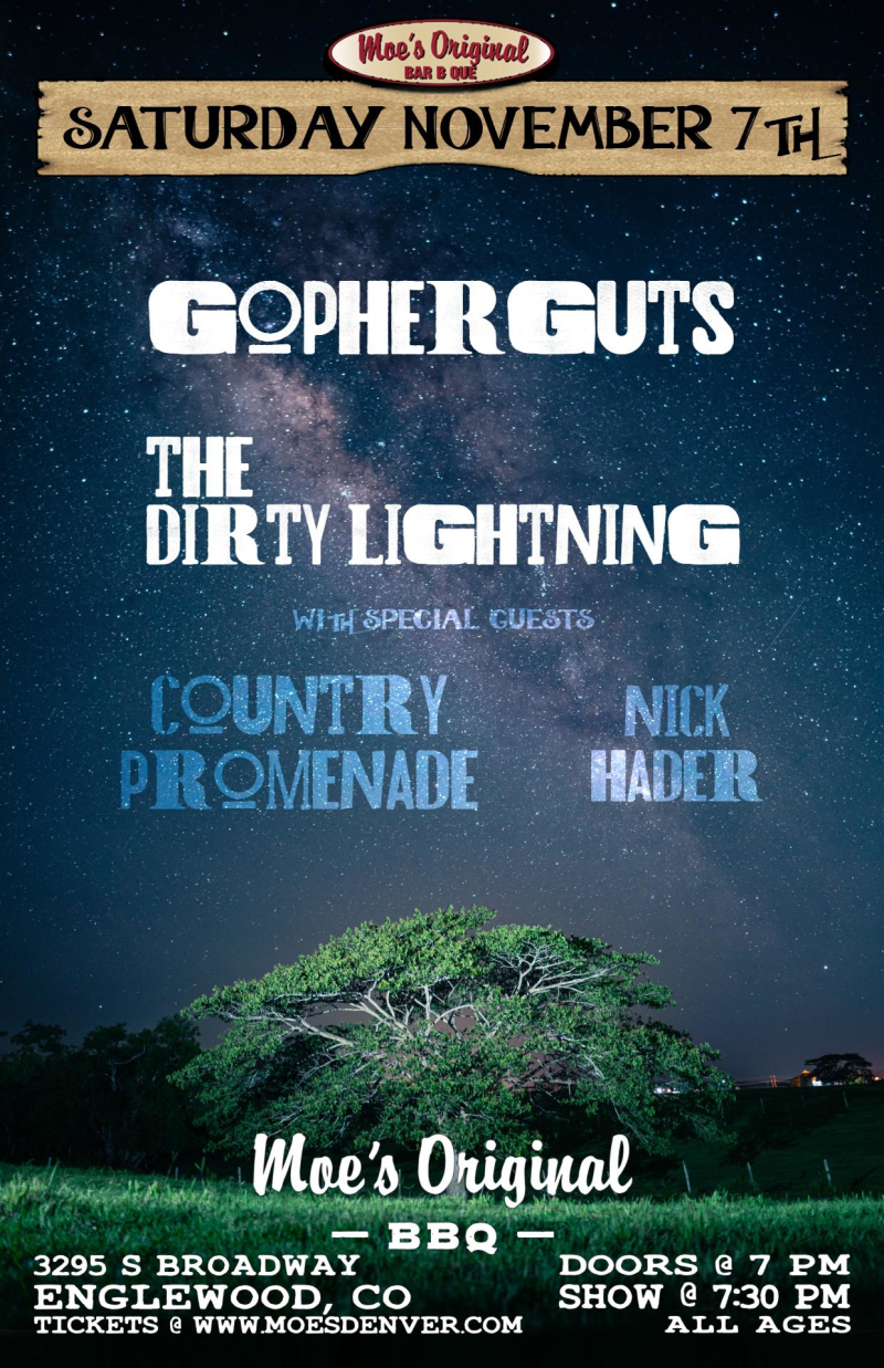 Gopherguts w/ The Dirty Lightning + Country Promenade + Nick Hader