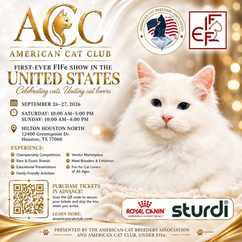 ACBA: First FIFe Cat Show in USA!!