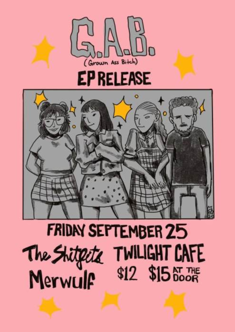 G.a.B (Record Release) w/ The Shitfits, Merwulf