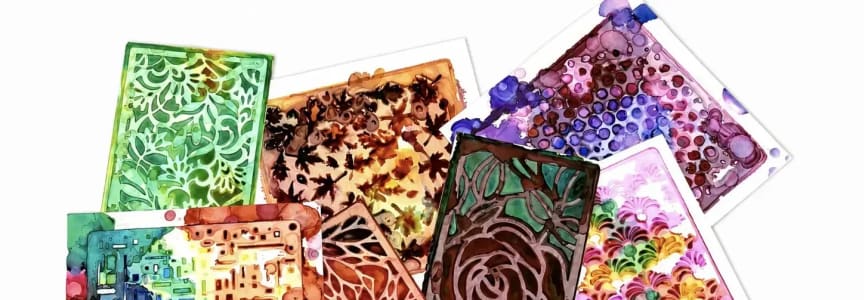 Alcohol Ink & Stencils
